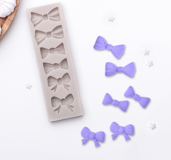 Молд силиконовый «Шесть бантов», 15,5×4,5 см, цвет МИКС