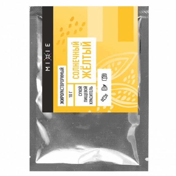 Краситель сухой MIXIE, жирорастворимый, Солнечный жёлтый, 10 г