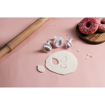 Набор плунжеров кондитерских Доляна «Лист большой», 3 шт