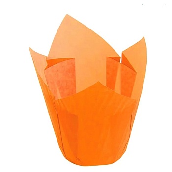 Форма для выпечки Тюльпан Оранжевый, 5х8 см 1 шт