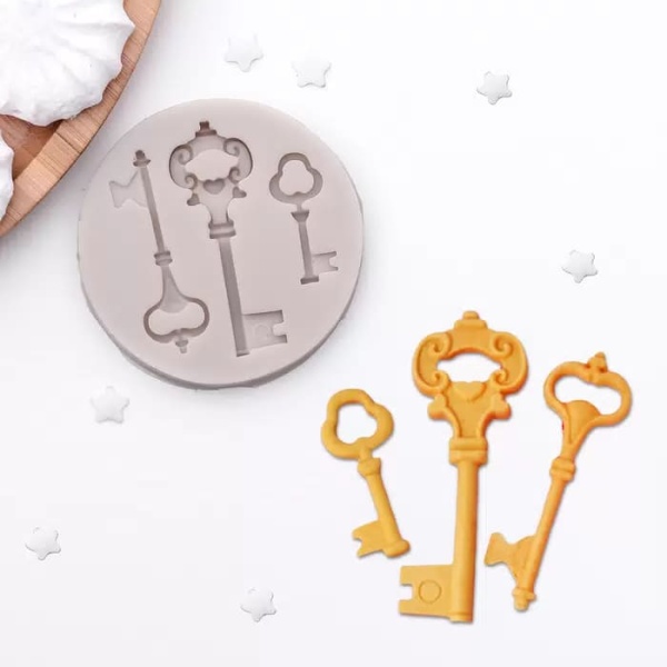 Молд силиконовый «Три ключа», 6,5×1 см