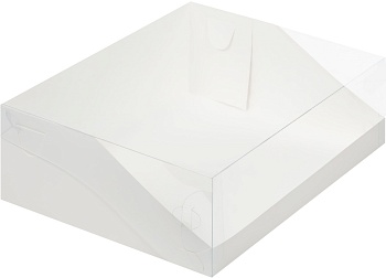 Коробка под торт с пластиковой крышкой 310х235х100 мм