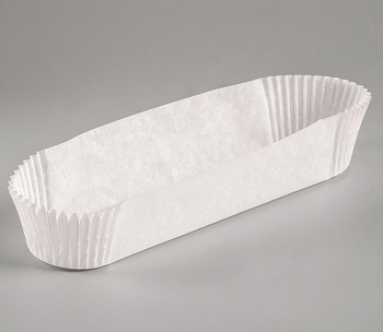 Форма для выпечки белая, форма овал, 3,4х13,6х2,7 см (25шт)