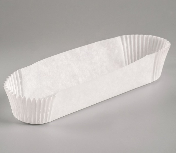 Форма для выпечки белая, форма овал, 3,4х13,6х2,7 см (25шт)