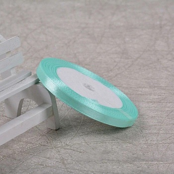 Лента атласная 6 мм (23 метра, цвет №129 мятный)